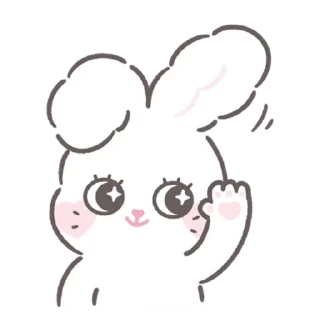 👋 emoji bunny ➝ @benti_stickers Telegram sticker 21 of 40
