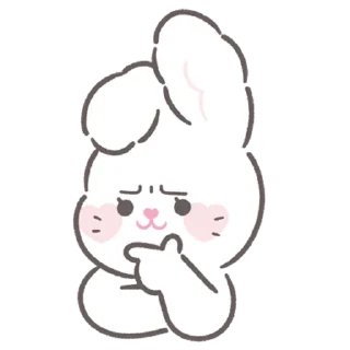 🤔 emoji bunny ➝ @benti_stickers Telegram sticker 1 of 40