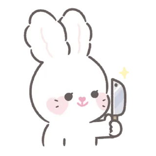 🔪 emoji bunny ➝ @benti_stickers Telegram sticker 6 of 40
