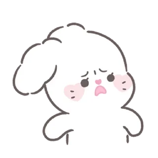 😞 emoji bunny ➝ @benti_stickers Telegram sticker 23 of 40