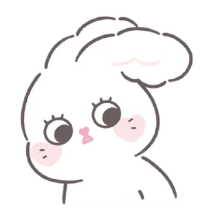 😕 emoji bunny ➝ @benti_stickers Telegram sticker 9 of 40