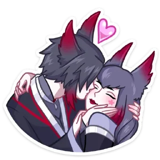 😘 emoji Мари и Хидэ by @offstikbot Telegram sticker 2 of 48