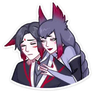 😔 emoji Мари и Хидэ by @offstikbot Telegram sticker 16 of 48