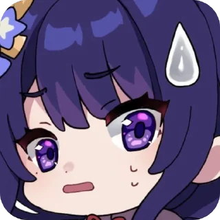 🫥 emoji raiden x shenhe. Telegram sticker 10 of 11