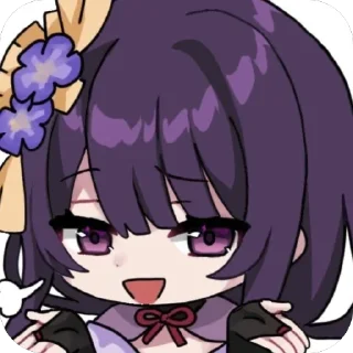 🫥 emoji raiden x shenhe. Telegram sticker 8 of 11