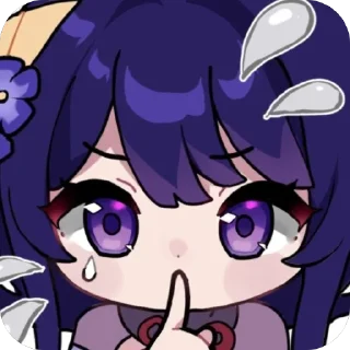 🫥 emoji raiden x shenhe. Telegram sticker 6 of 11
