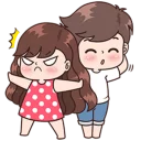 😡 emoji Cute Couples 👫~by @pixels_NFT Telegram sticker 5 of 84