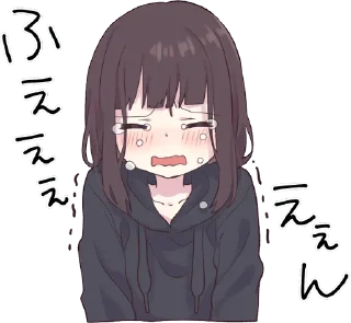 😭 emoji аниме грусть — @stckrRobot Telegram sticker 4 of 120