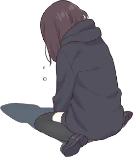 😢 emoji аниме грусть — @stckrRobot Telegram sticker 6 of 120