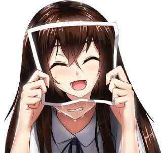 😂 emoji аниме грусть — @stckrRobot Telegram sticker 1 of 120