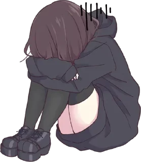 😞 emoji аниме грусть — @stckrRobot Telegram sticker 2 of 120