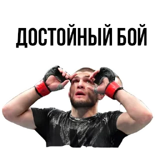 👍 emoji 🥇Khabib Nurmagomedov @stickersb2b Telegram sticker 11 of 20
