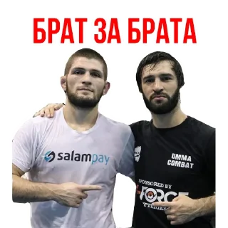 👍 emoji 🥇Khabib Nurmagomedov @stickersb2b Telegram sticker 6 of 20