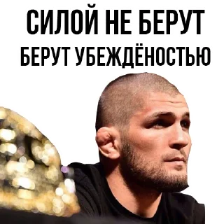 👍 emoji 🥇Khabib Nurmagomedov @stickersb2b Telegram sticker 7 of 20
