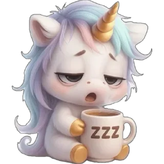 🥱 emoji Единорожка :: @dashamut Telegram sticker 20 of 49