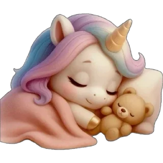 😴 emoji Единорожка :: @dashamut Telegram sticker 22 of 49