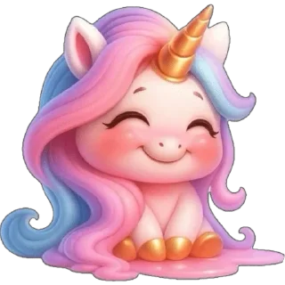 🫠 emoji Единорожка :: @dashamut Telegram sticker 18 of 49