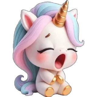 😴 emoji Единорожка :: @dashamut Telegram sticker 5 of 49