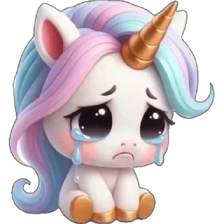 😭 emoji Единорожка :: @dashamut Telegram sticker 3 of 49