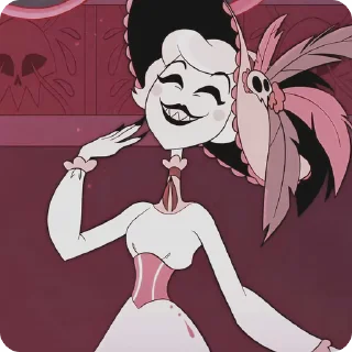 🌟 emoji БОЛЬШЕ ⇨ @CLOOBHUB РОЗИ ОТЕЛЬ ХАЗБИН ROSIE HAZBIN Telegram sticker 1 of 26