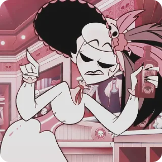 🌟 emoji БОЛЬШЕ ⇨ @CLOOBHUB РОЗИ ОТЕЛЬ ХАЗБИН ROSIE HAZBIN Telegram sticker 22 of 26