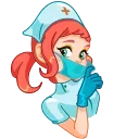 😉 emoji Cute Nurse Telegram sticker 9 of 17