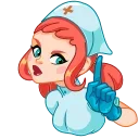☝️ emoji Cute Nurse Telegram sticker 10 of 17