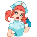🤔 emoji Cute Nurse Telegram sticker 13 of 17