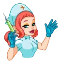 👋 emoji Cute Nurse Telegram sticker 5 of 17