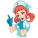 👈 emoji Cute Nurse Telegram sticker 12 of 17