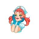 😍 emoji Cute Nurse Telegram sticker 17 of 17