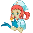 🤕 emoji Cute Nurse Telegram sticker 15 of 17