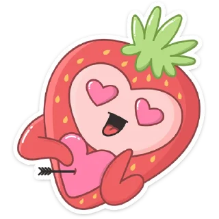 😍 emoji Клубничка :: @stickroom Telegram sticker 7 of 48