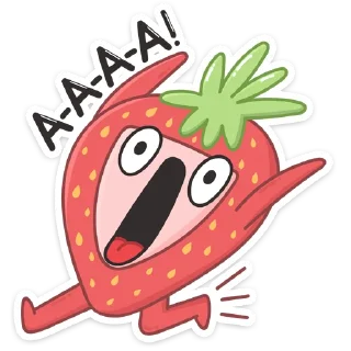 😱 emoji Клубничка :: @stickroom Telegram sticker 5 of 48