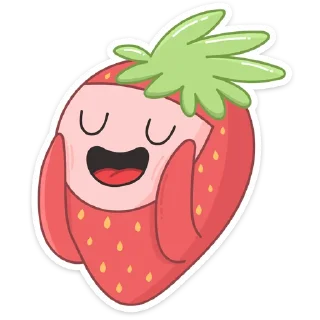 😊 emoji Клубничка :: @stickroom Telegram sticker 14 of 48