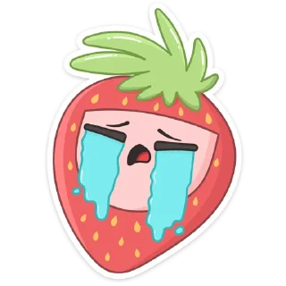 😭 emoji Клубничка :: @stickroom Telegram sticker 10 of 48
