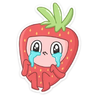 😭 emoji Клубничка :: @stickroom Telegram sticker 23 of 48