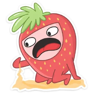 😩 emoji Клубничка :: @stickroom Telegram sticker 24 of 48