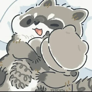 ❤️ emoji yencatx raccoons Telegram sticker 21 of 76