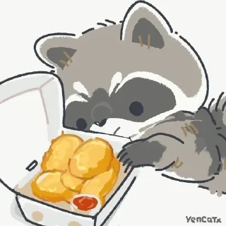 🍛 emoji yencatx raccoons Telegram sticker 9 of 76
