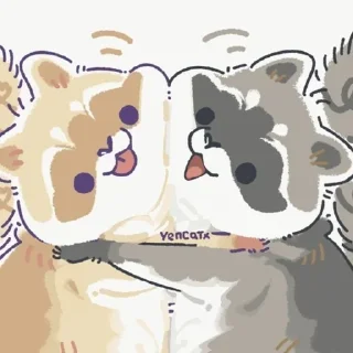 👥 emoji yencatx raccoons Telegram sticker 17 of 76