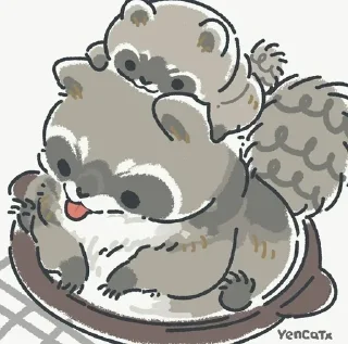 🤪 emoji yencatx raccoons Telegram sticker 19 of 76