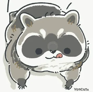 😋 emoji yencatx raccoons Telegram sticker 20 of 76