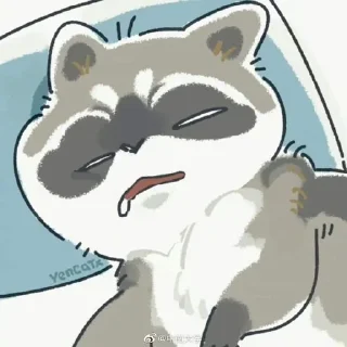 😴 emoji yencatx raccoons Telegram sticker 15 of 76