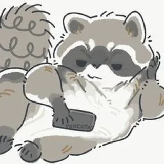 😏 emoji yencatx raccoons Telegram sticker 11 of 76