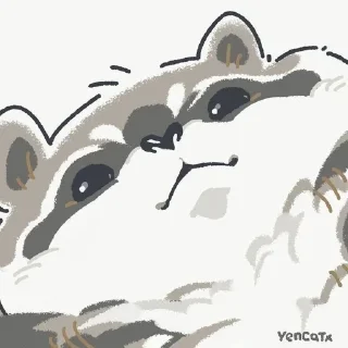🌟 emoji yencatx raccoons Telegram sticker 3 of 76