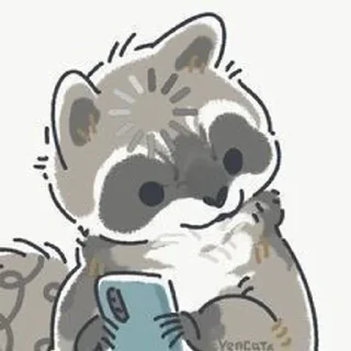 💭 emoji yencatx raccoons Telegram sticker 13 of 76
