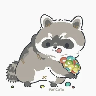 🍬 emoji yencatx raccoons Telegram sticker 24 of 76
