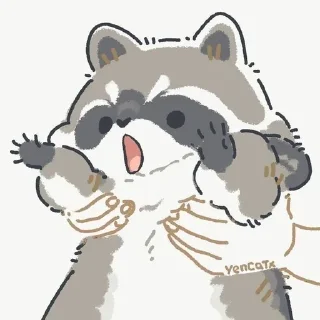 🌟 emoji yencatx raccoons Telegram sticker 6 of 76