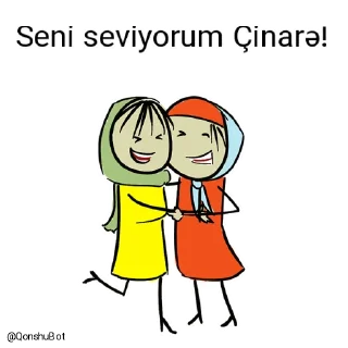 ❤️ emoji Çinarə ve Aynur @Qonshubot Telegram sticker 16 of 31
